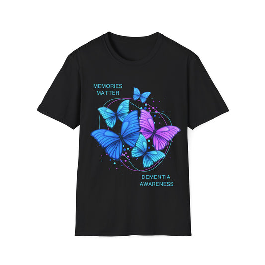 Dementia Awareness Butterfly T-Shirt - Memories Matter