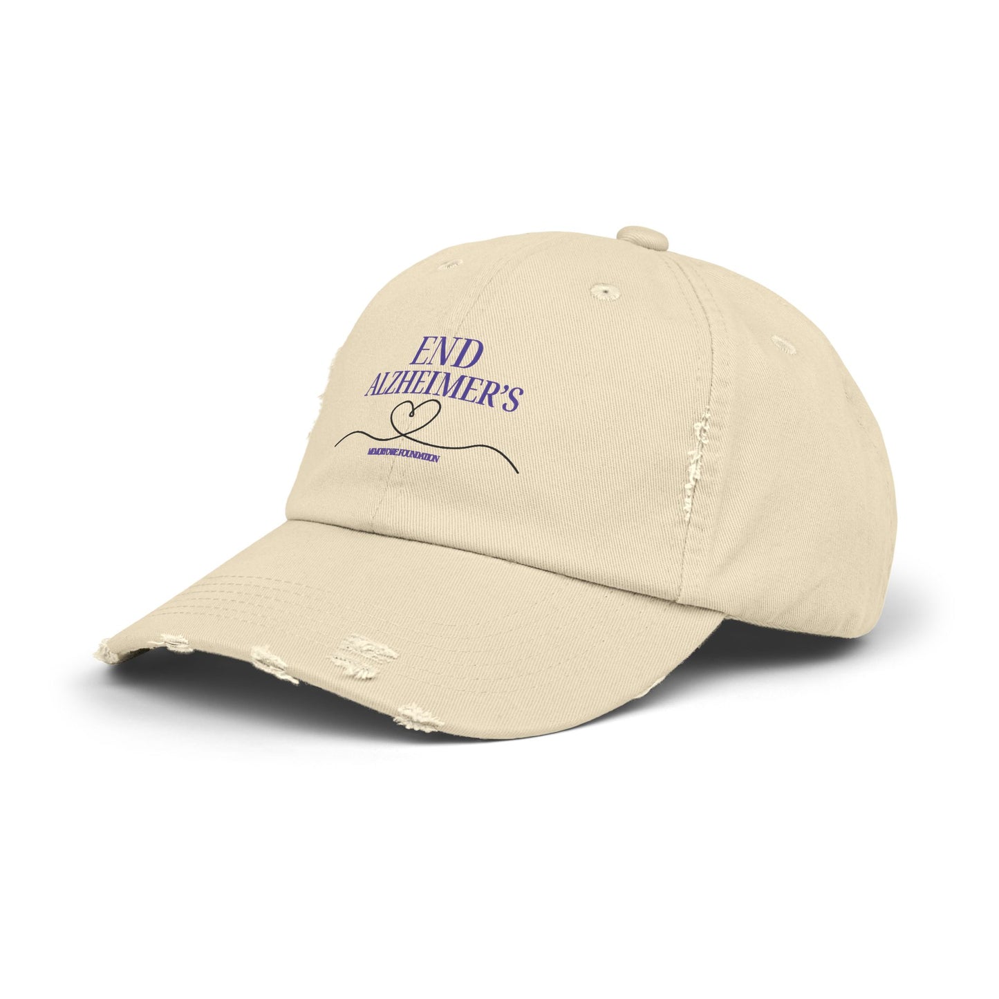 End Alzheimer's Distressed Cotton Twill Hat