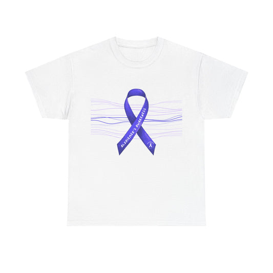 Awareness Ribbon Unisex Heavy Cotton Tee - Support for Mental Health