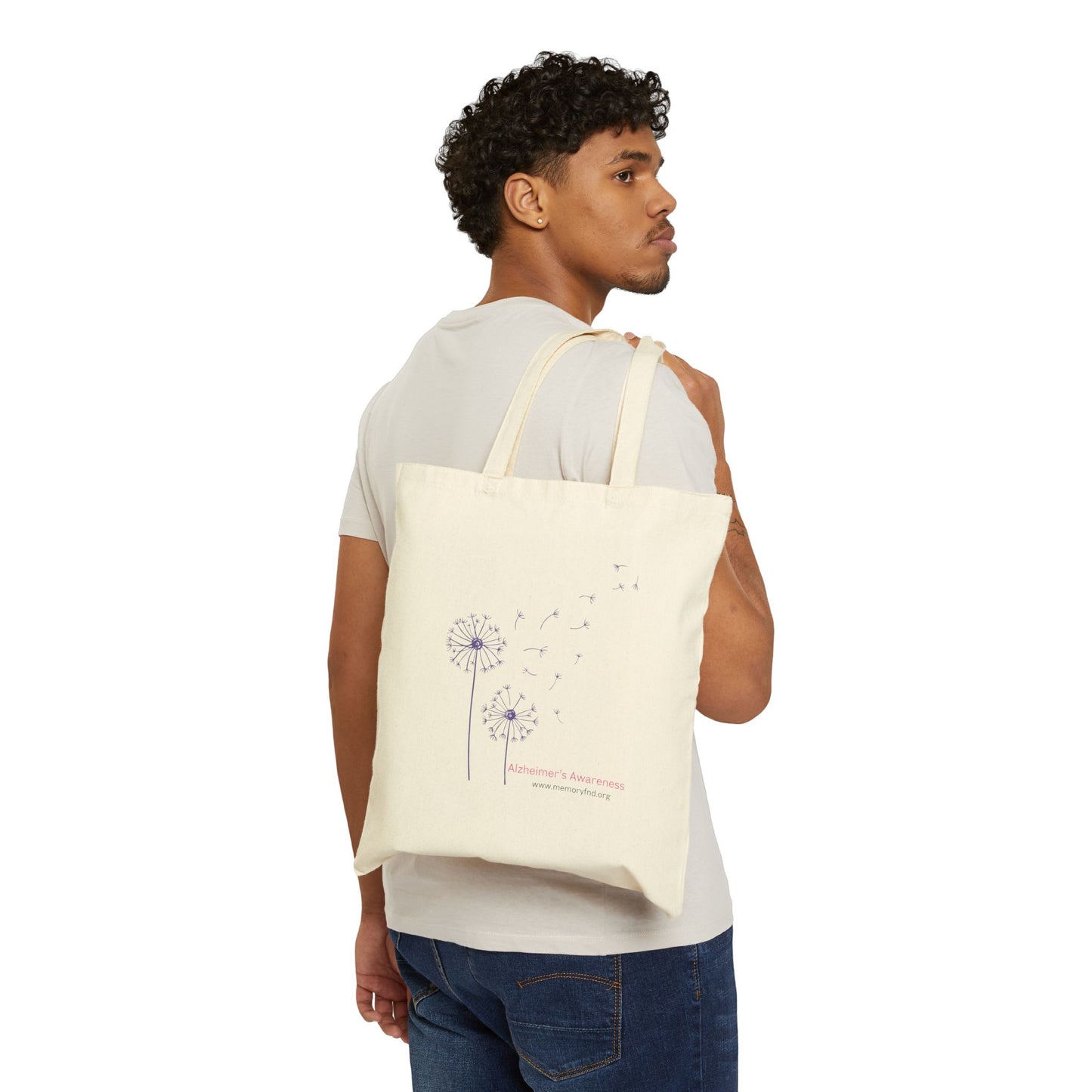 Alzheimer's Awareness Cotton Canvas Tote Bag