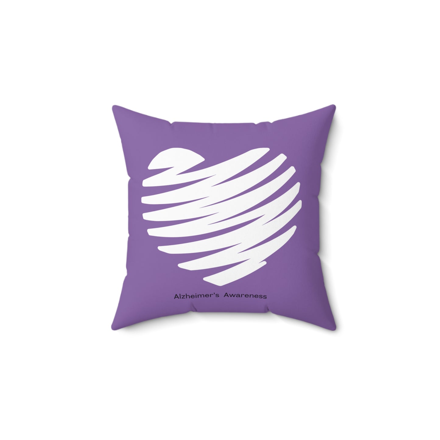 Alzheimer's Awareness Purple Square Pillow