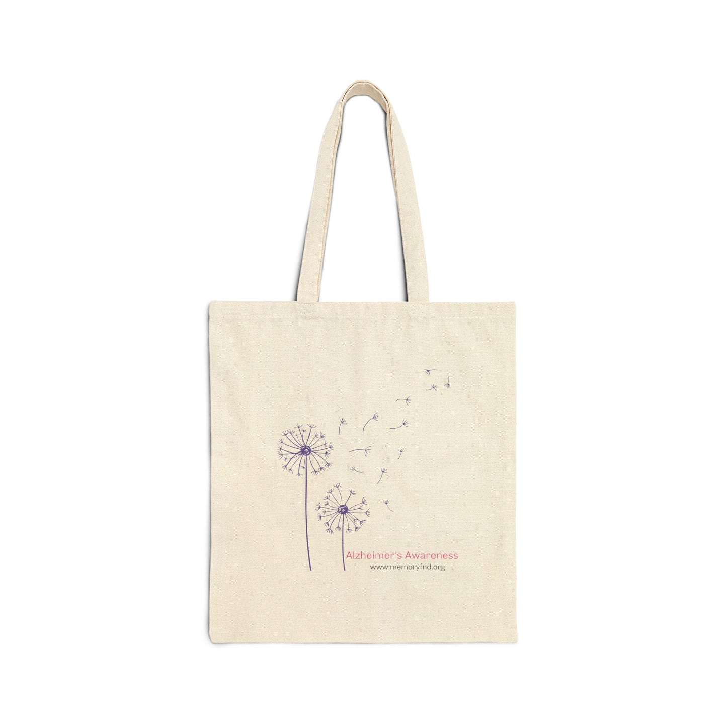 Alzheimer's Awareness Cotton Canvas Tote Bag