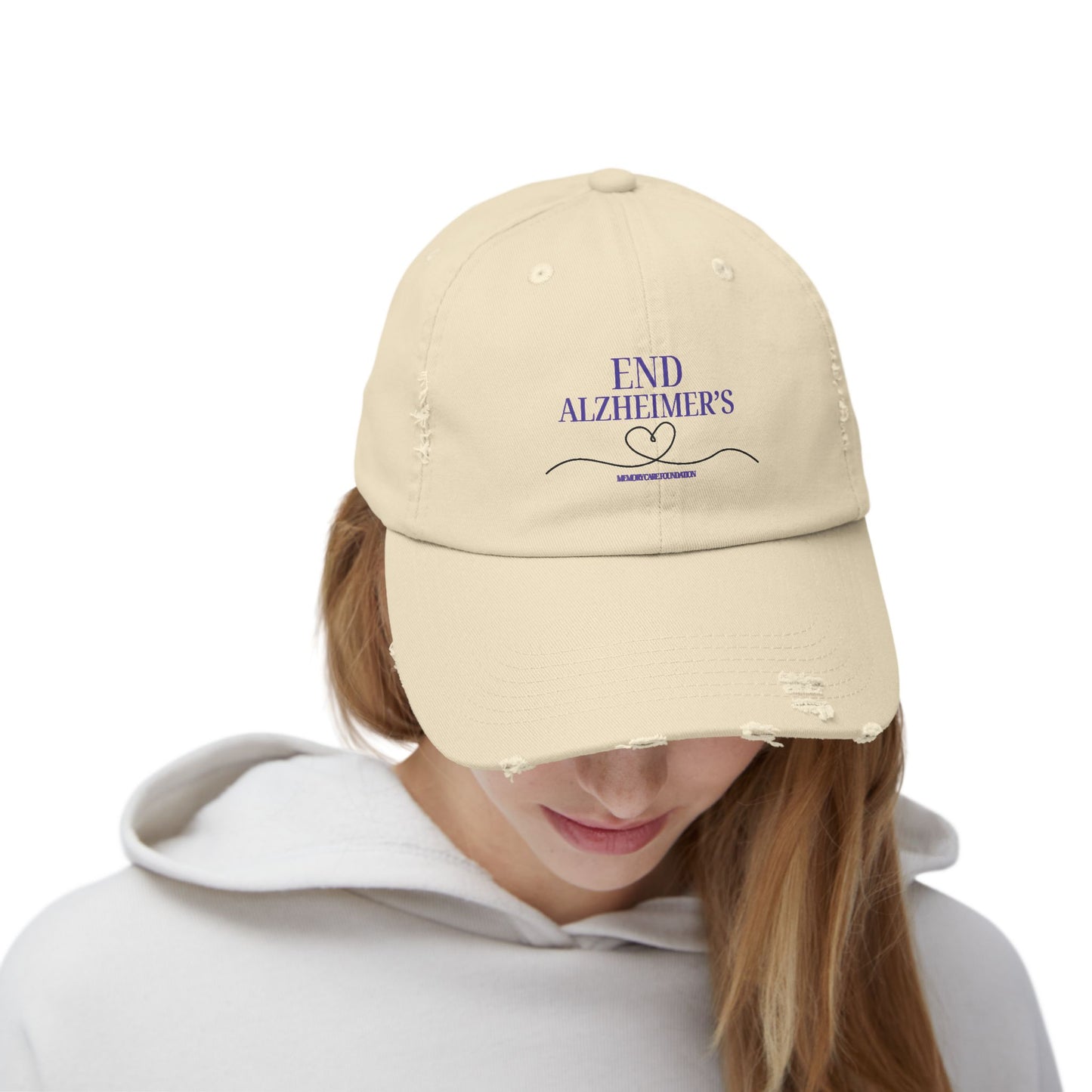 End Alzheimer's Distressed Cotton Twill Hat