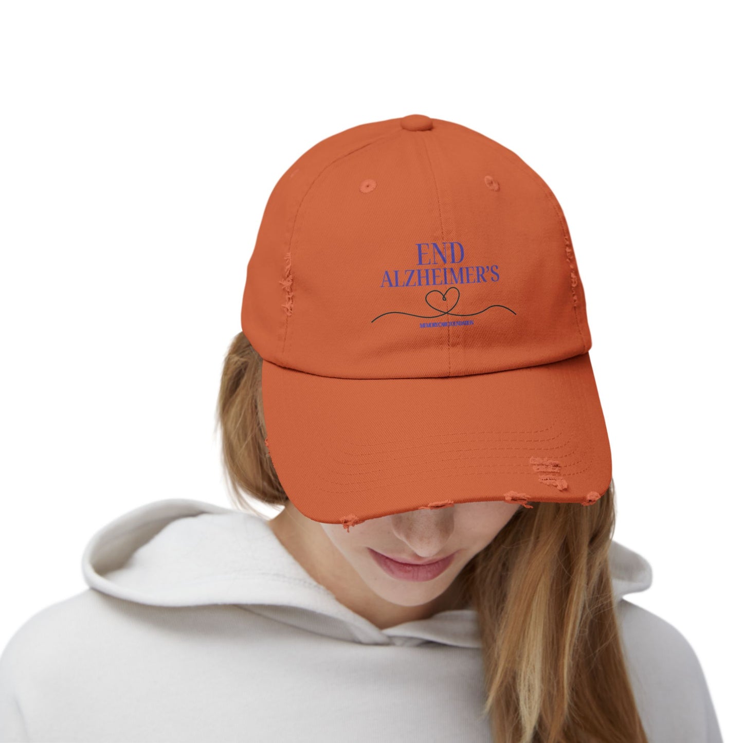 End Alzheimer's Distressed Cotton Twill Hat