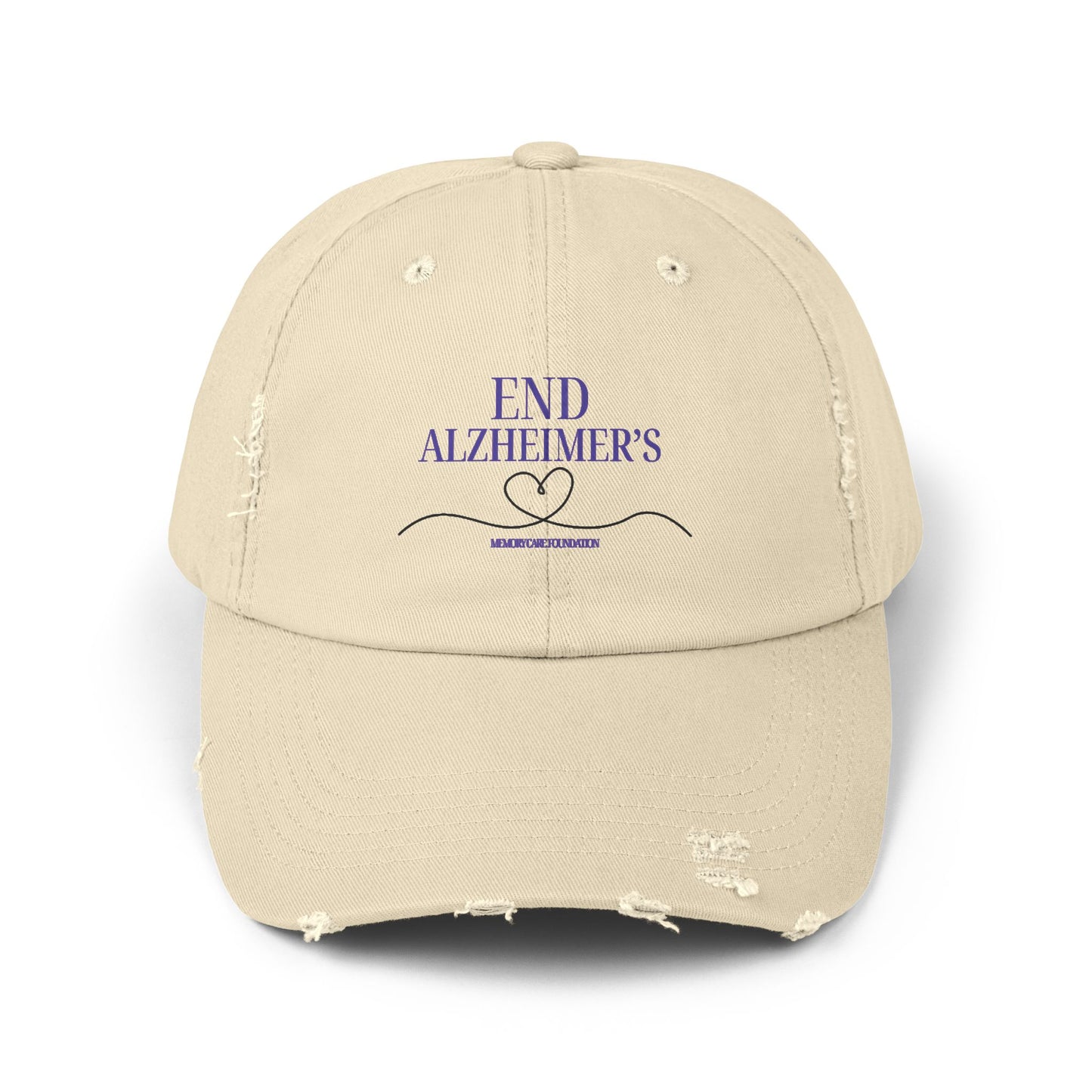 End Alzheimer's Distressed Cotton Twill Hat